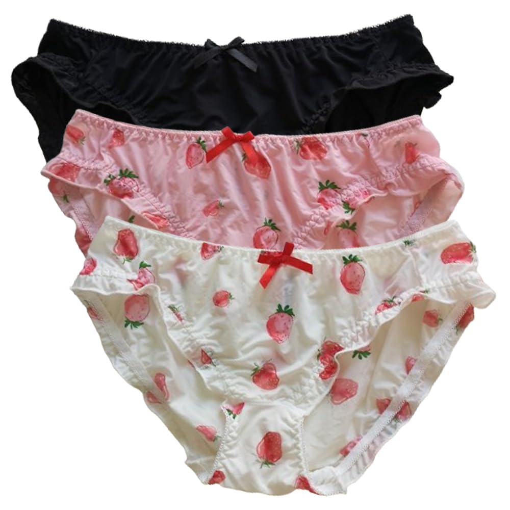 Women's Underwear Cotton Panties Lace Ruffled Fruit